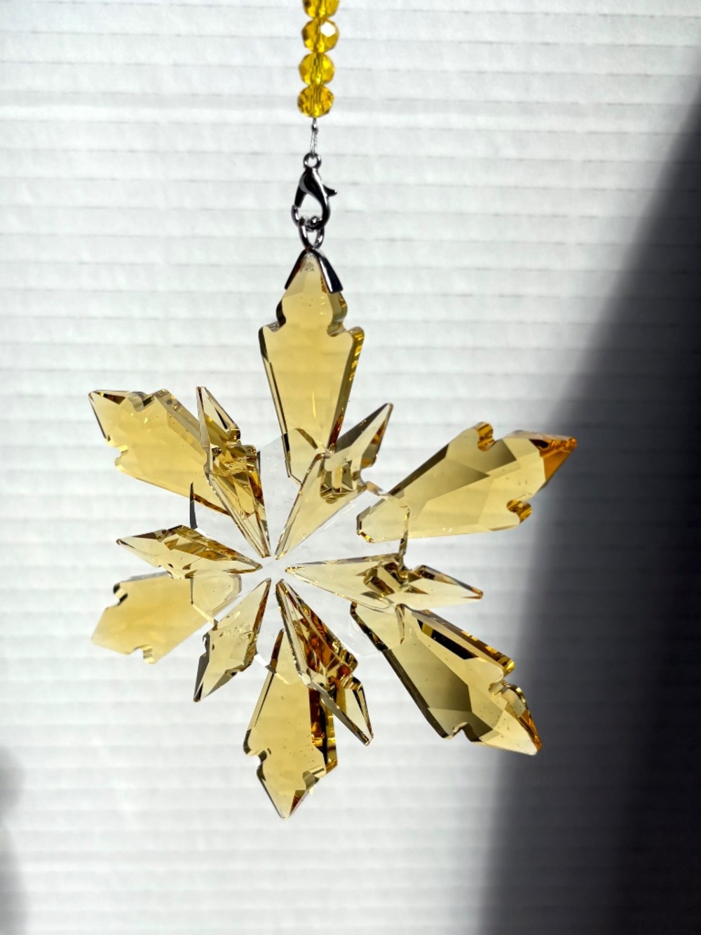 Crystal Snowflake Sun Catcher Christmas Tree Decor Czech Bohemia Crystal Gift